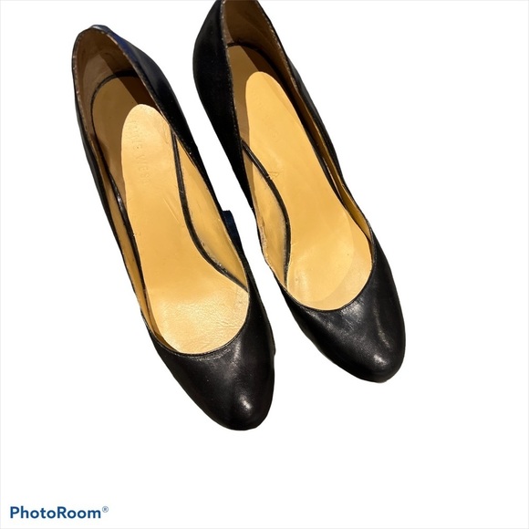 Nine black leather round toe pumps Sz 7.5 - Picture 10 of 10